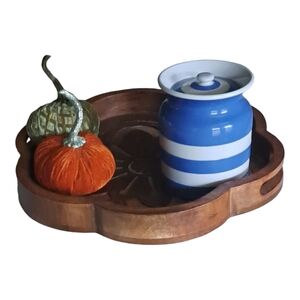 Cornish Kitchen CK blue and white striped vintage canister